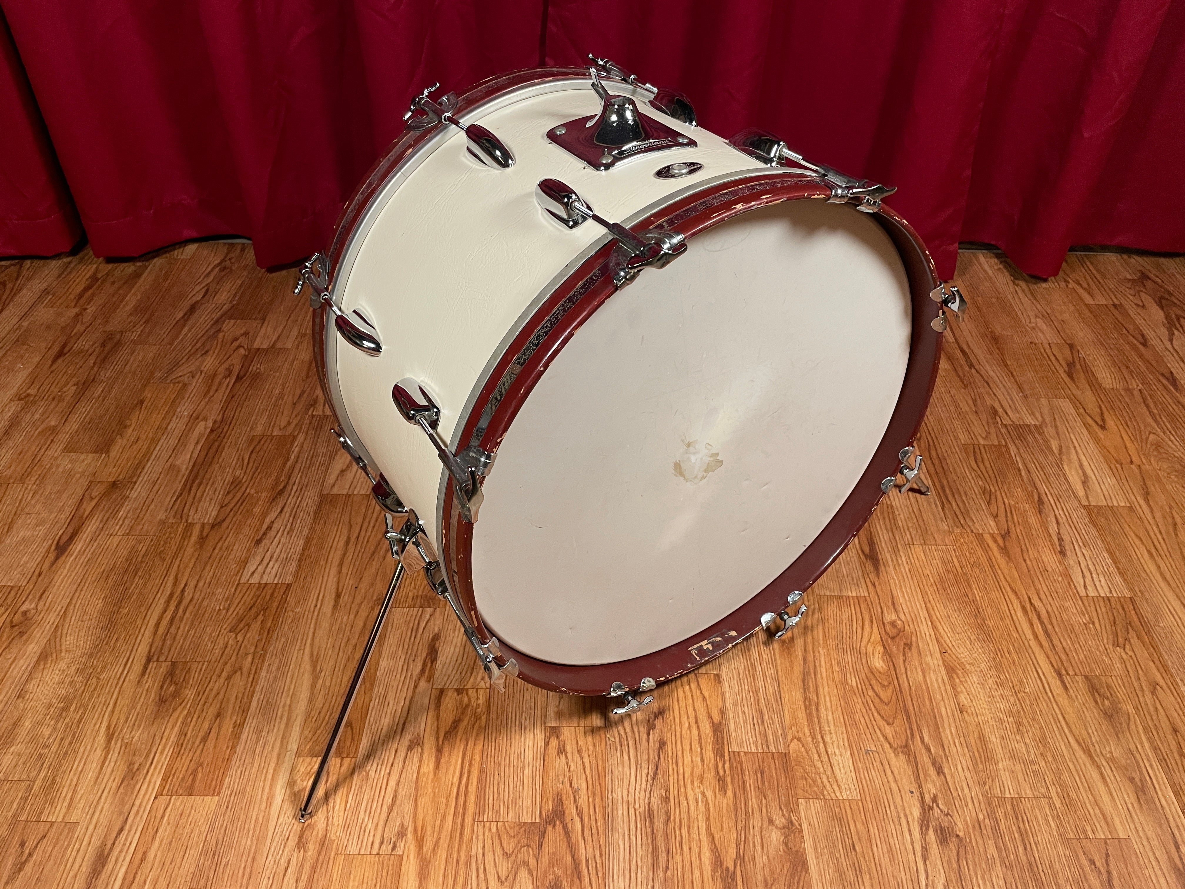 1975 Slingerland Sound King 12x20 Bass Drum Classic White Cordova