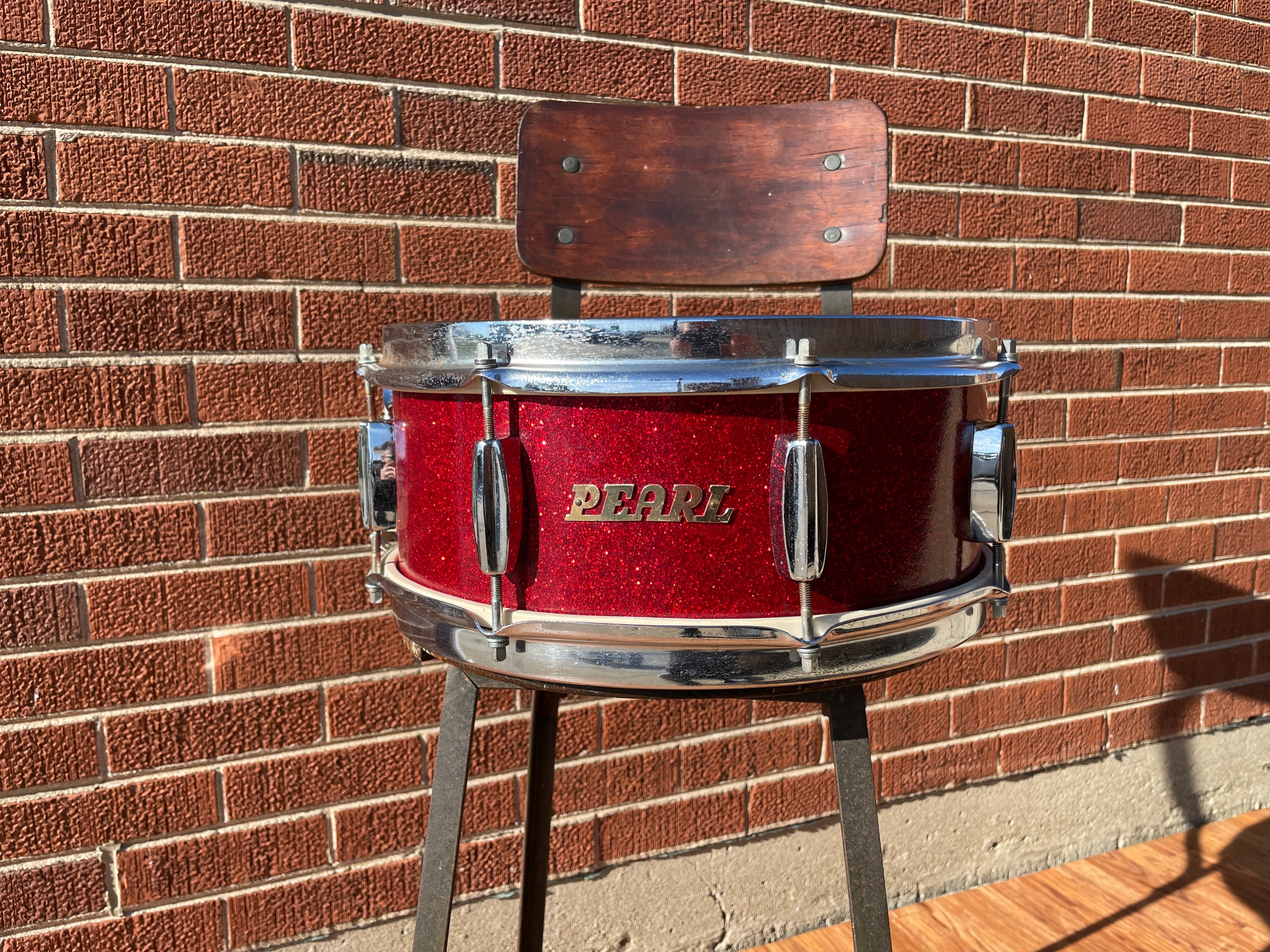 Vintage 1960s Pearl 5x14 Snare Drum Red Sparkle – Drugan's Drums