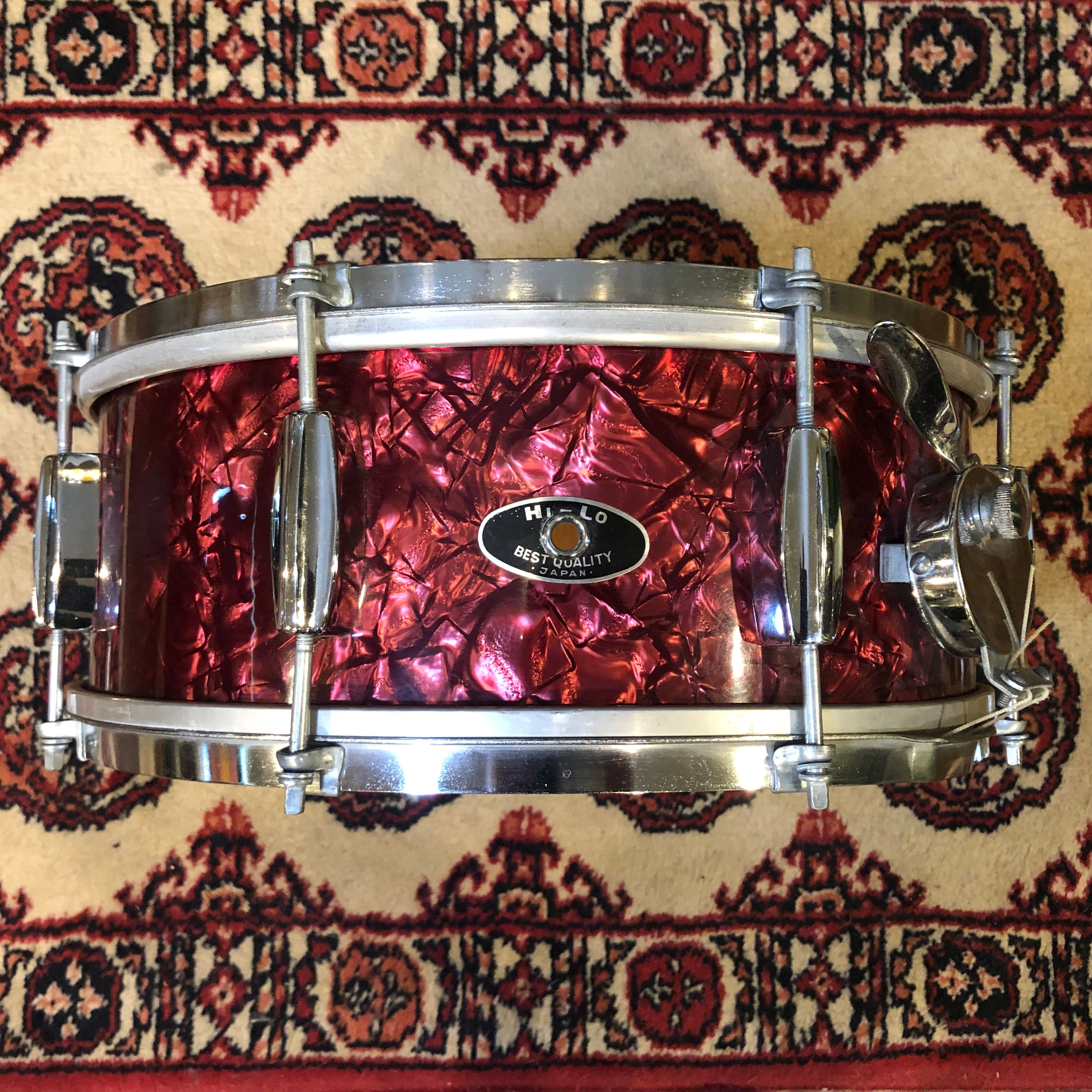 Vintage Hi-Lo 5.5x14 Snare Drum Ruby Red Diamond Pearl HyLo MIJ – Drugan's  Drums & Guitars