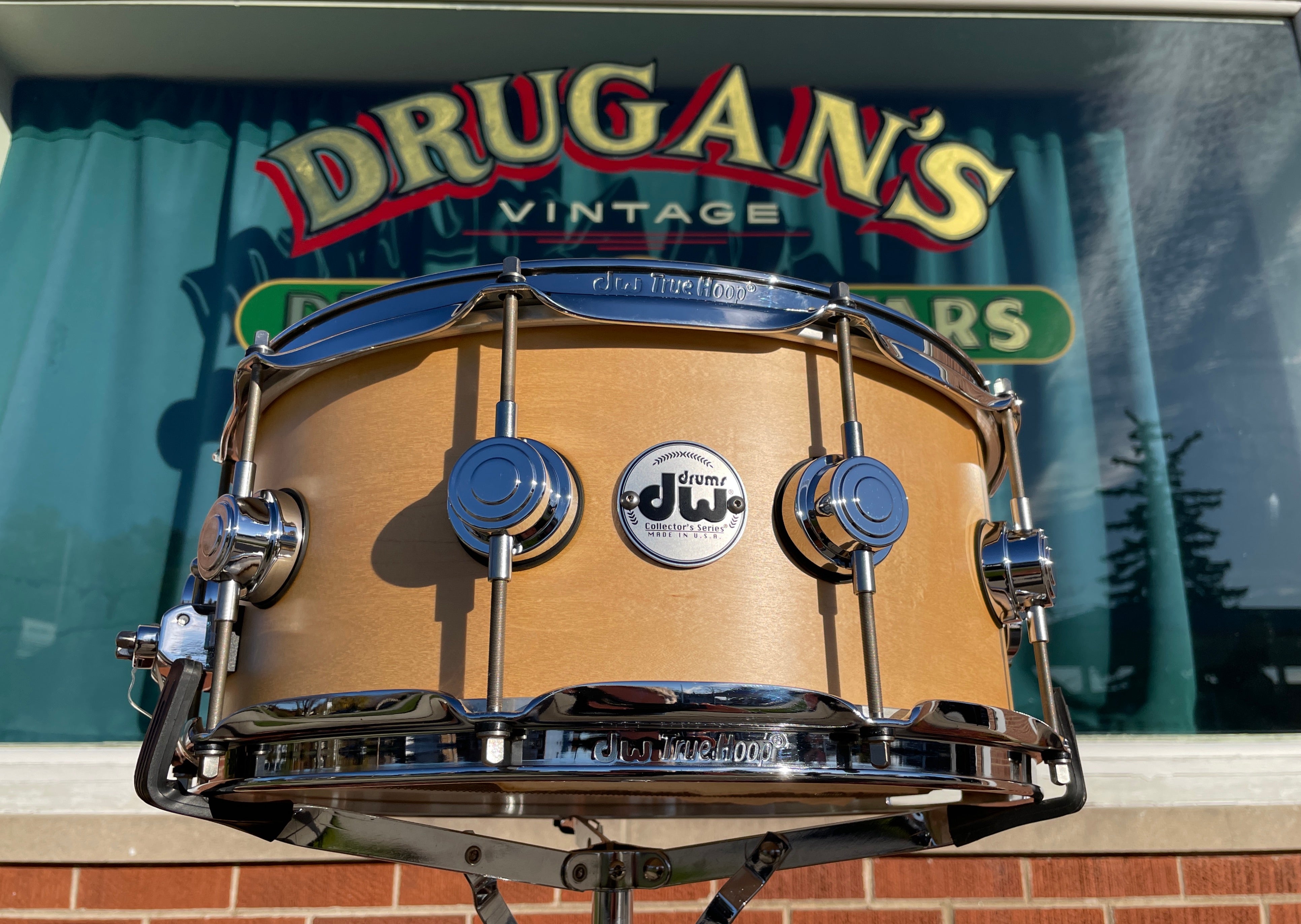 DW Collector's Series Maple Standard 6x14 Snare Natural Satin Oil