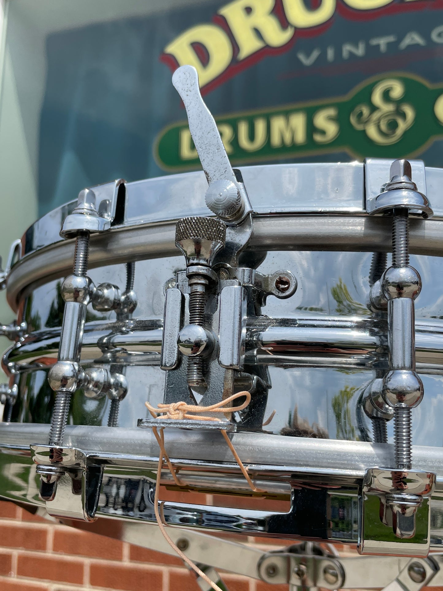 1930s Slingerland No. 130 Artist Model 4x14 Chrome Over Brass Snare Drum 10 Tube *Video Demo*Lug COB