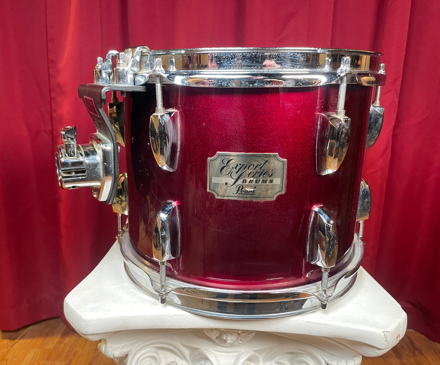 Pearl Export EX 8x10 Mounted Tom Red Wine w/ ISS Mount, Arm, and Clamp 10x8