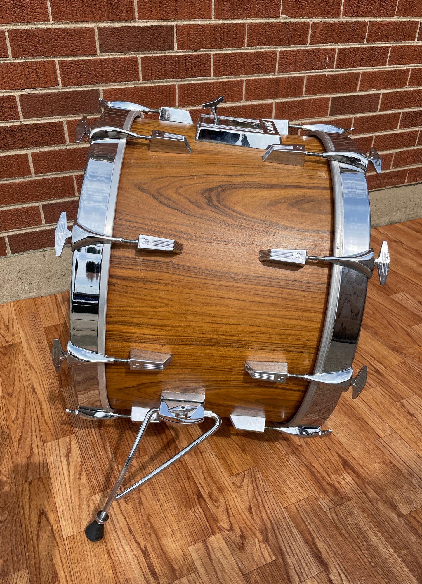 1980s Sonor Phonic 14x22 Bass Drum Genuine Rosewood 22x14