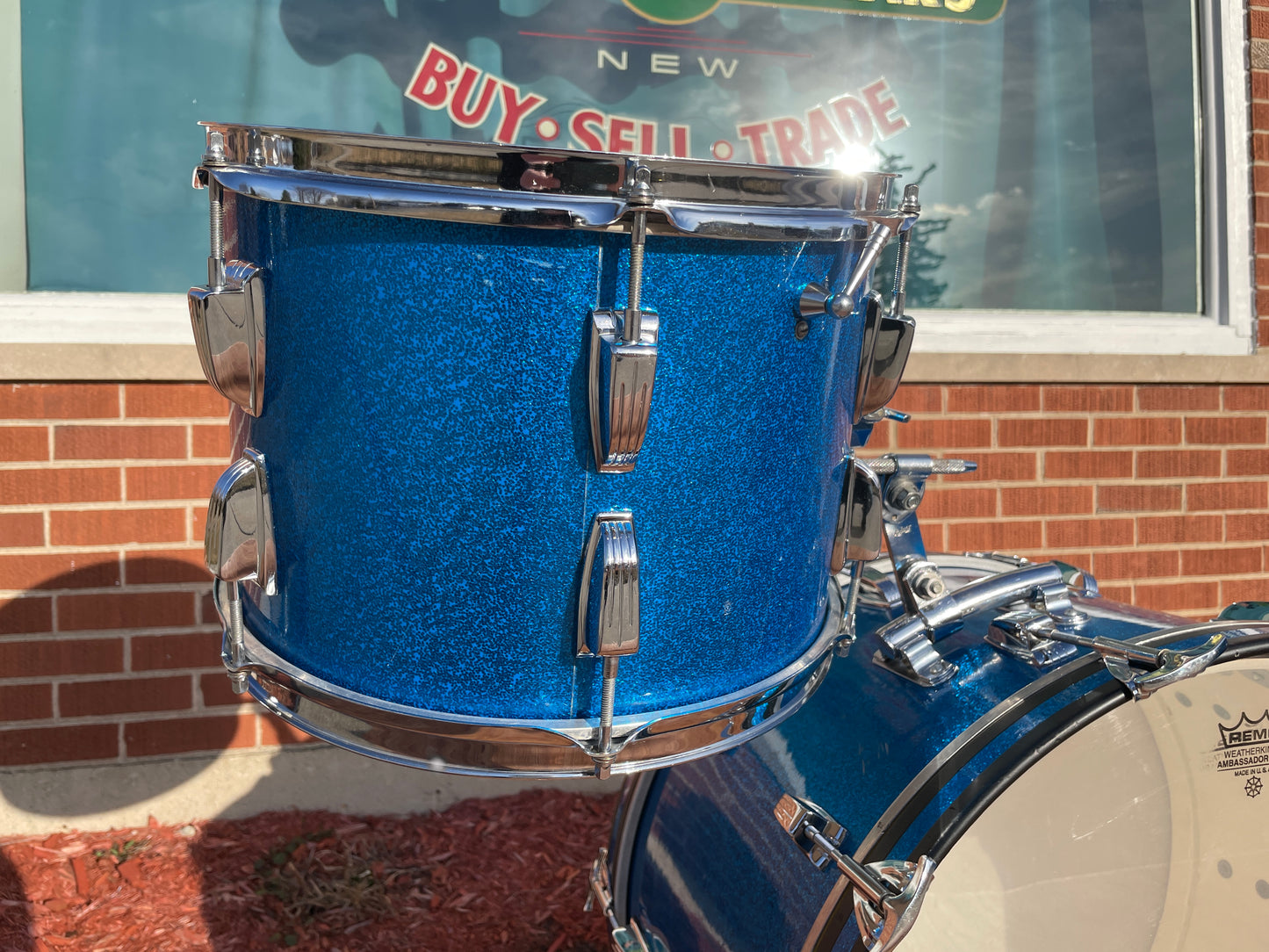 1965 Ludwig Super Classic Drum Set Blue Sparkle 22/13/16