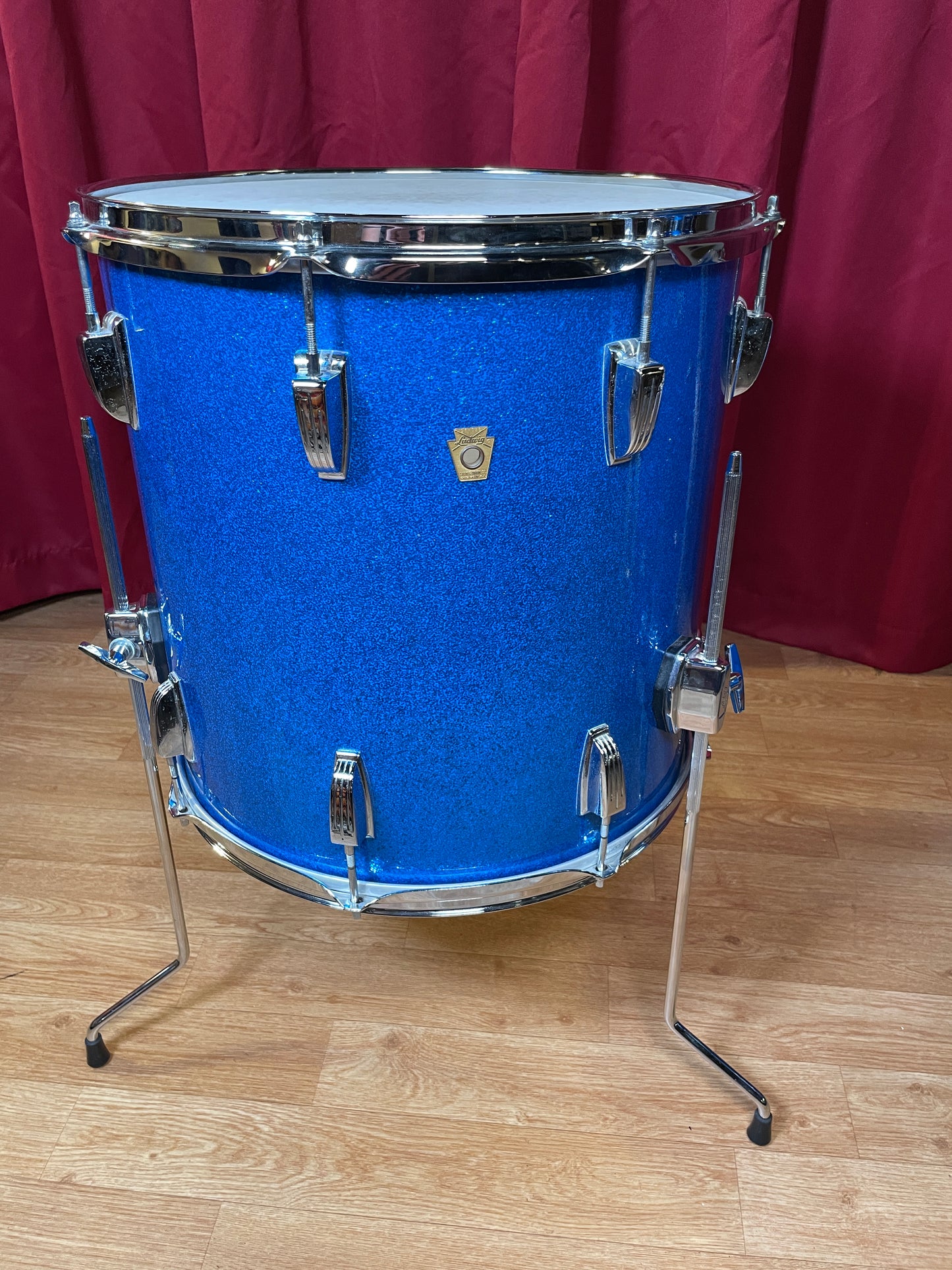 1960s Ludwig Super Classic Drum Set Blue Sparkle 22/13/16