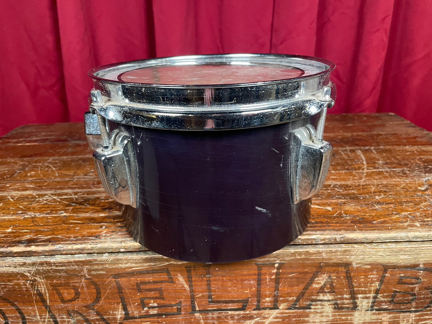 Vintage Ludwig 8" Concert Tom Black Lacquer