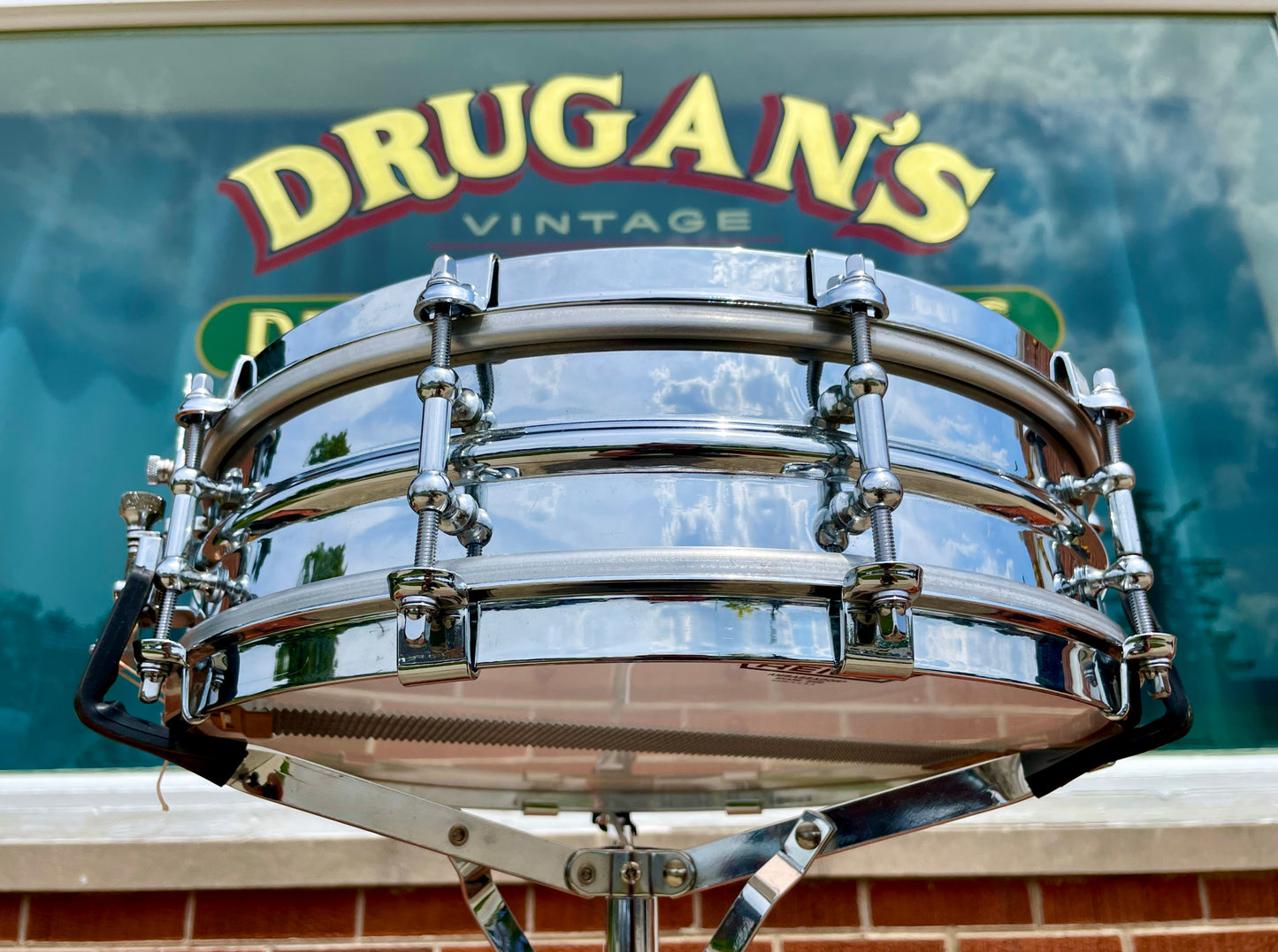 1930s Slingerland No. 130 Artist Model 4x14 Chrome Over Brass Snare Drum 10 Tube *Video Demo*Lug COB