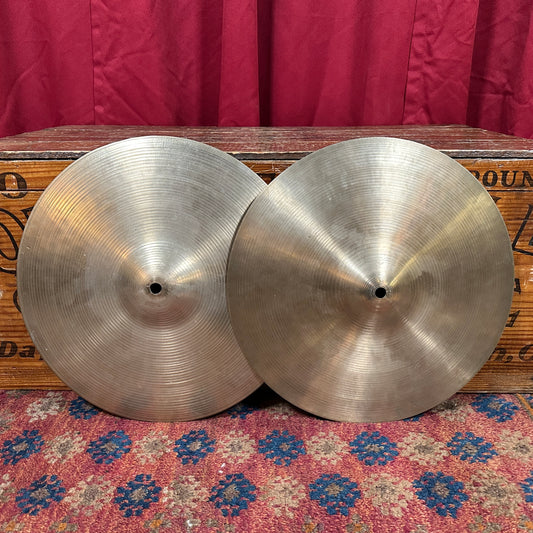 14" UFIP Vintage Hi-Hat Cymbal Pair 764g/794g Ajaha Made In Italy *Video Demo*