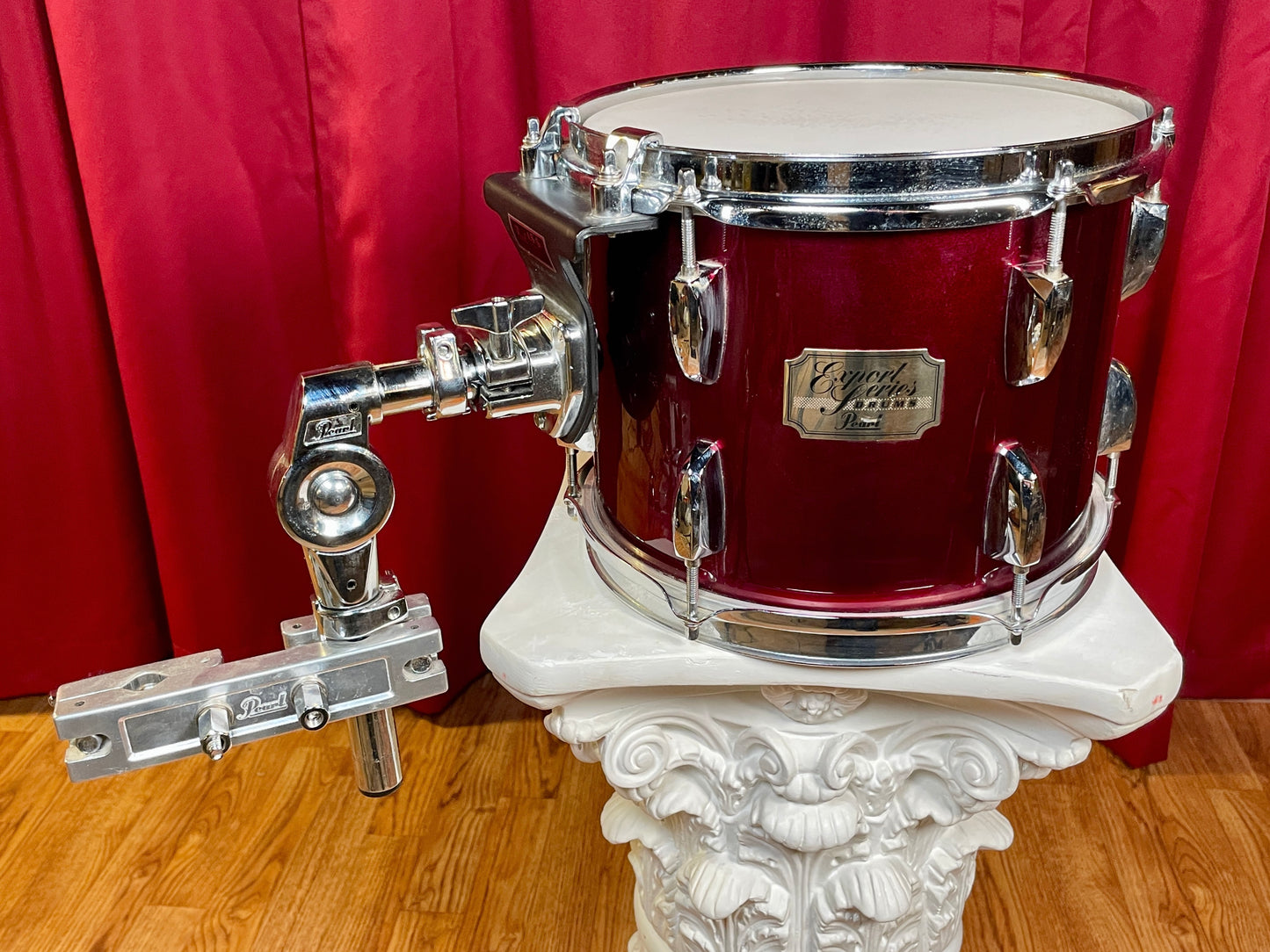 Pearl Export EX 8x10 Mounted Tom Red Wine w/ ISS Mount, Arm, and Clamp 10x8