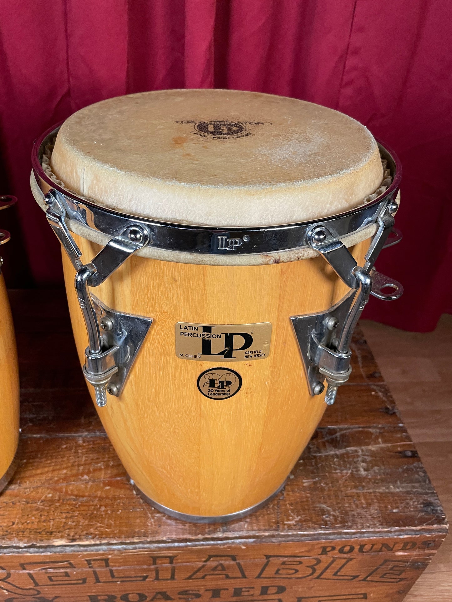 Vintage 1985 LP Junior 8"/9" Conga Set Natural Mini Pair Latin Percussion