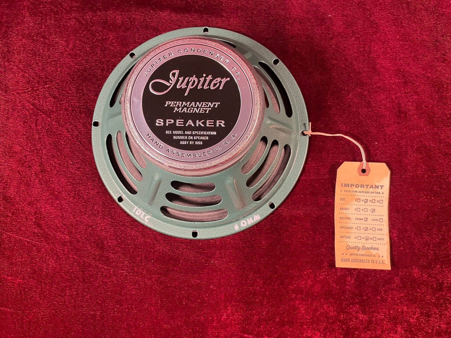 Jupiter 10LC 10" 50W Vintage American Ceramic Guitar Speaker 8 Ohm (Stock #3)