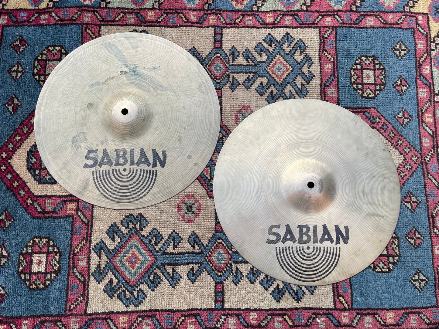 14" Sabian AA 1980s Rock Hats Hi-Hat Cymbal Pair 1318g/1412g *Video Demo*