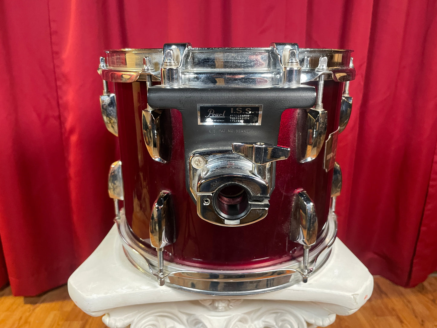 Pearl Export EX 8x10 Mounted Tom Red Wine w/ ISS Mount, Arm, and Clamp 10x8