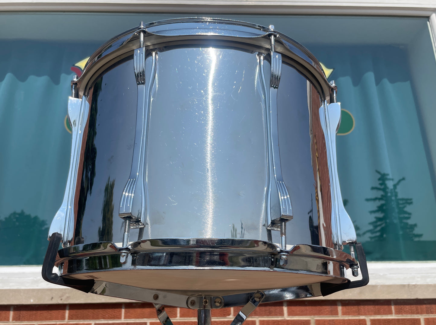 1970s Vintage Ludwig 10x14 Stainless Steel Tom Bonham Mach Lug