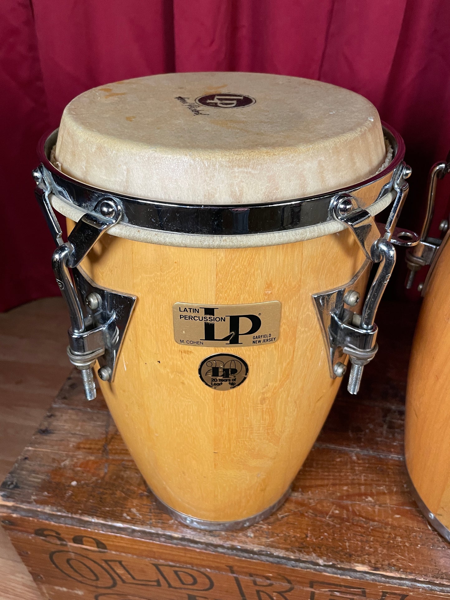 Vintage 1985 LP Junior 8"/9" Conga Set Natural Mini Pair Latin Percussion