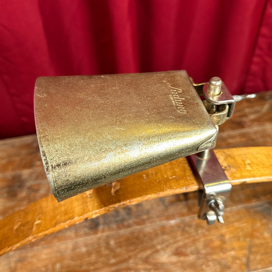 1960s Ludwig 5" Golden Tone No. 129 Cow Bell w/ WFL Cowbell Holder No. 133