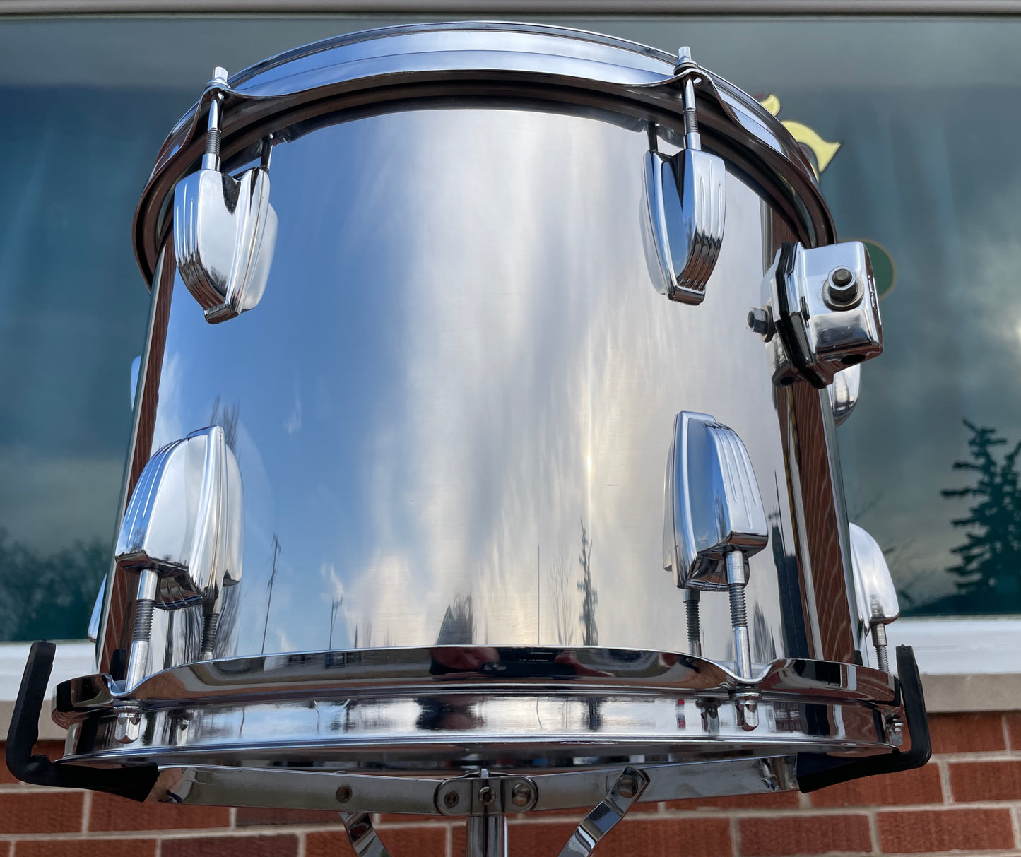 1970s Ludwig 10x14 Stainless Steel Tom Drum