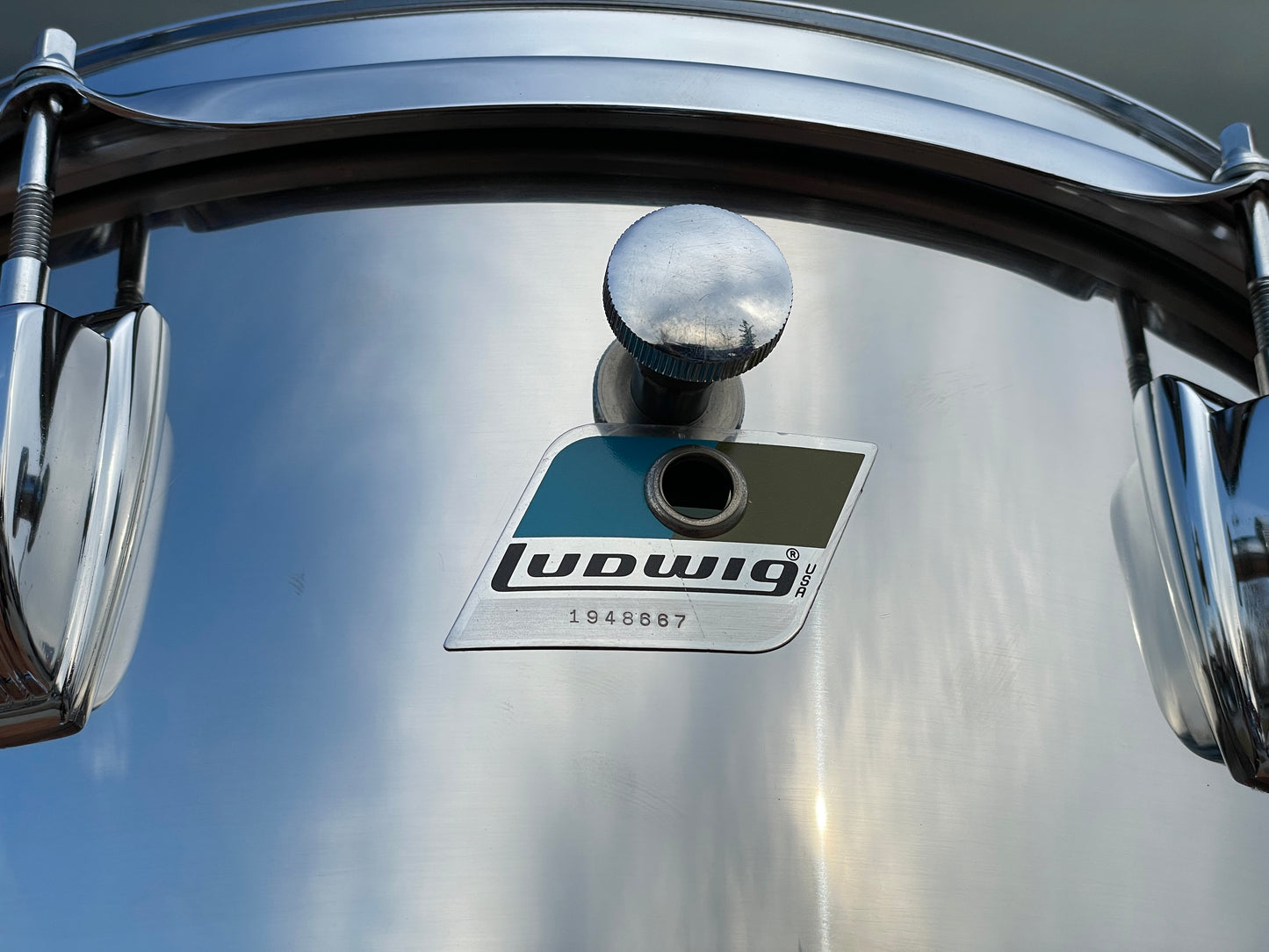 1970s Ludwig 10x14 Stainless Steel Tom Drum