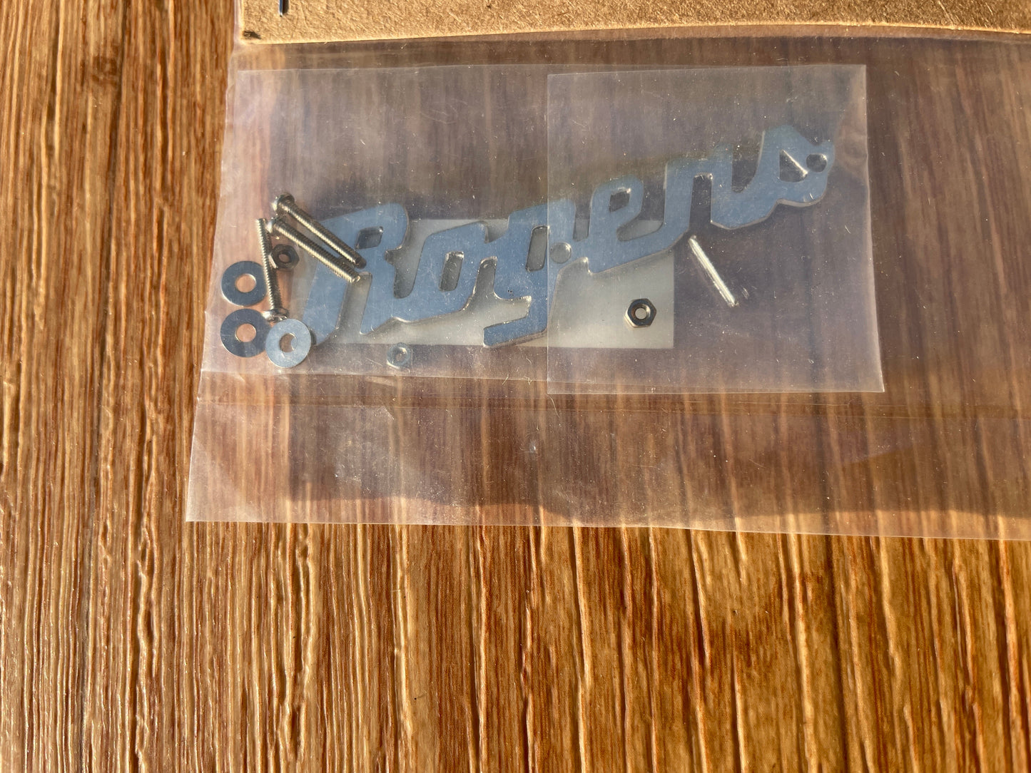 Rogers Drums Model No. 5SLOGO Script Logo Badge