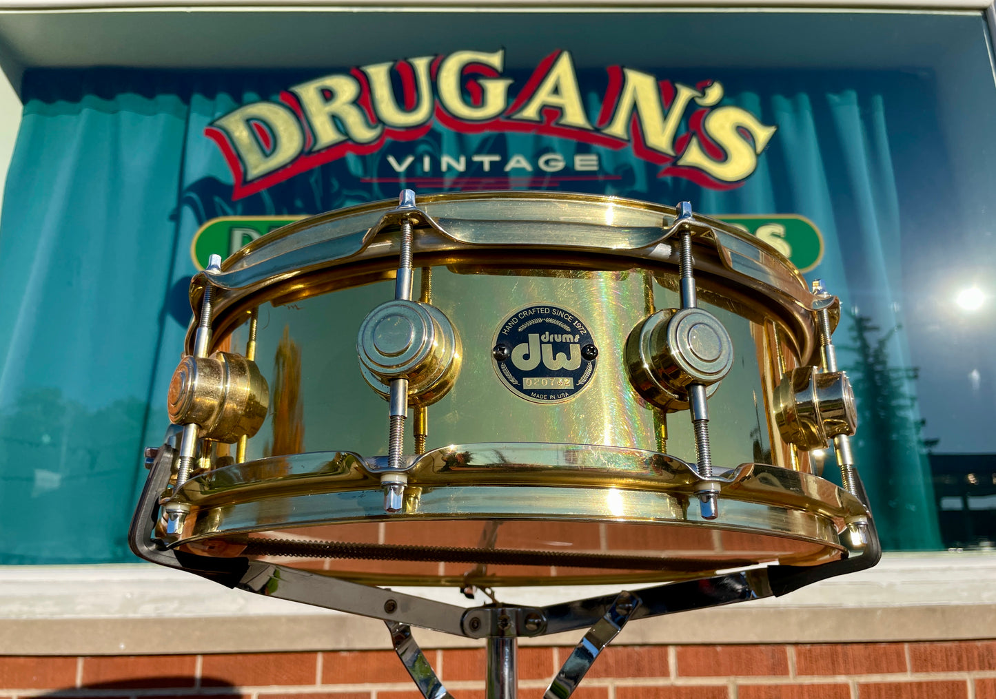 1990s Drum Workshop Collector's Series 5x14 Brass Snare w/ Brass Hardware DW