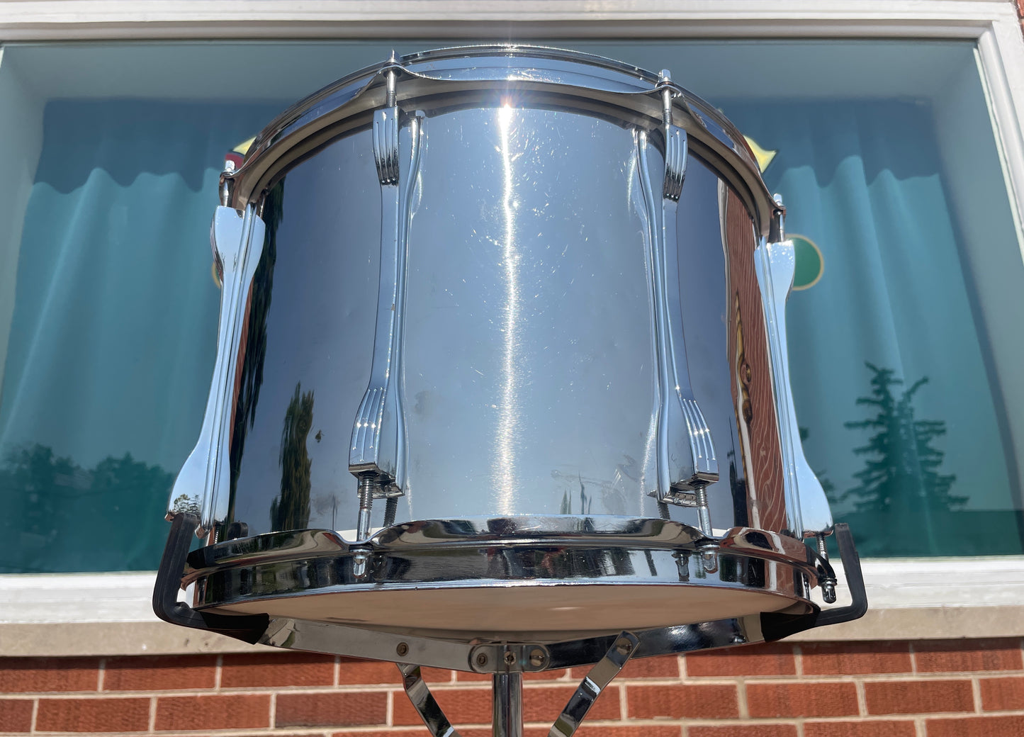 1970s Vintage Ludwig 10x14 Stainless Steel Tom Bonham Mach Lug