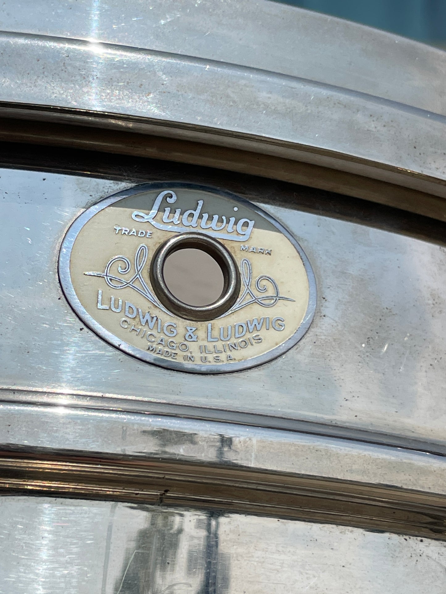 1935 Ludwig Silver Anniversary No. 43 Super-Ludwig 5x14 Snare Drum NOB