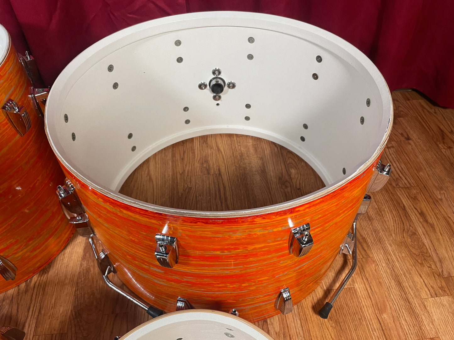 1967 Ludwig Hollywood Drum Set Mod Orange 22/12/13/16