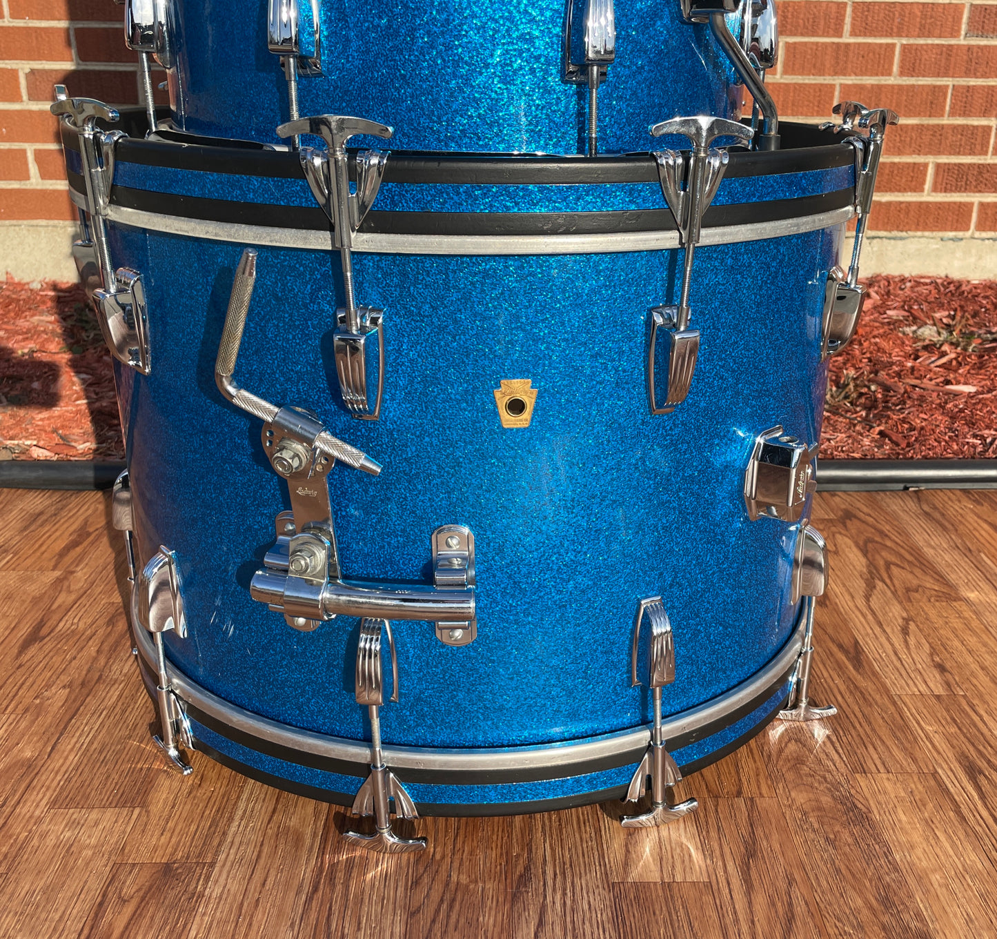 1965 Ludwig Super Classic Drum Set Blue Sparkle 22/13/16