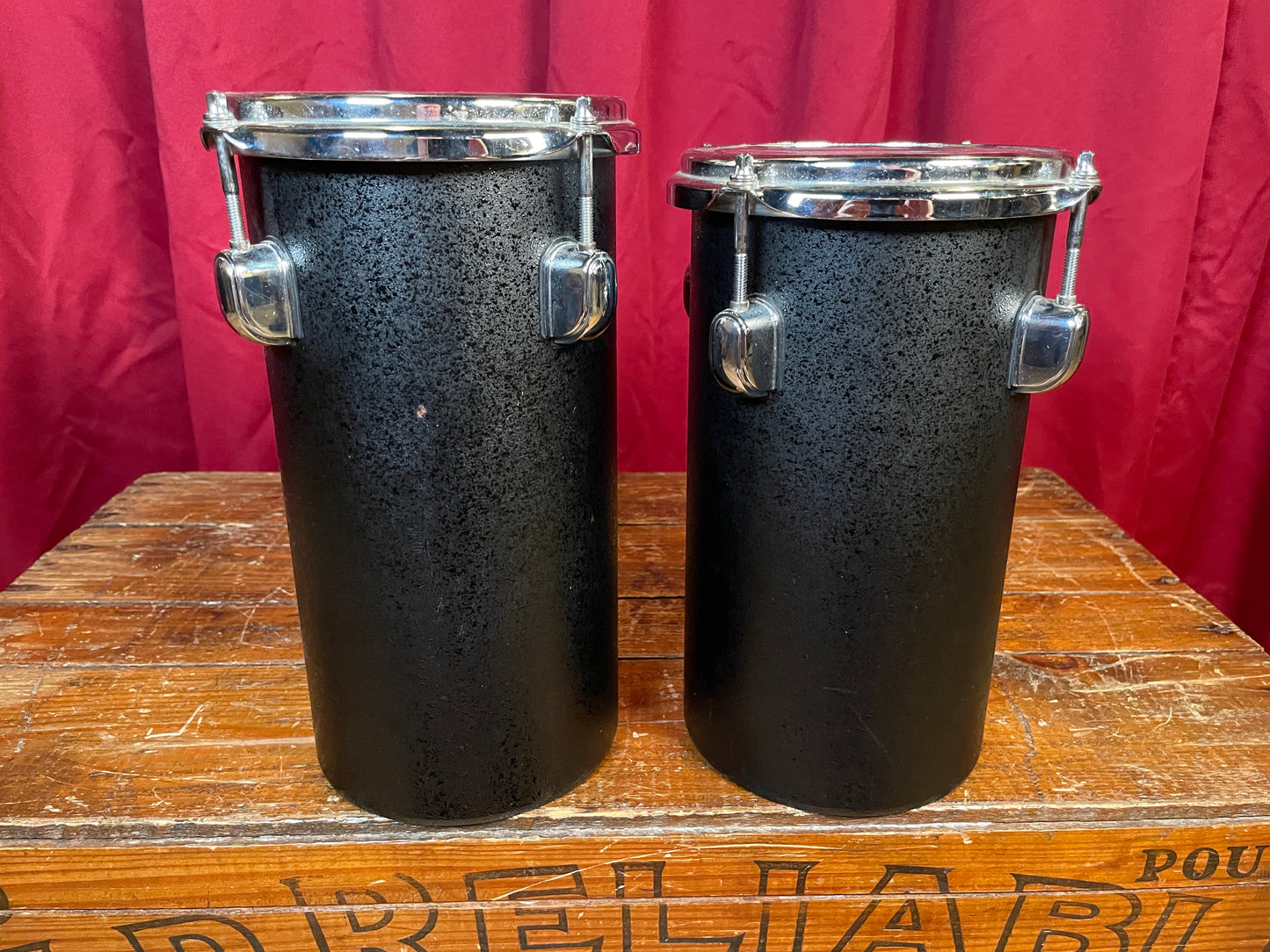 Tama 11" & 11.75" Octoban Drums Black - 280mm & 301mm