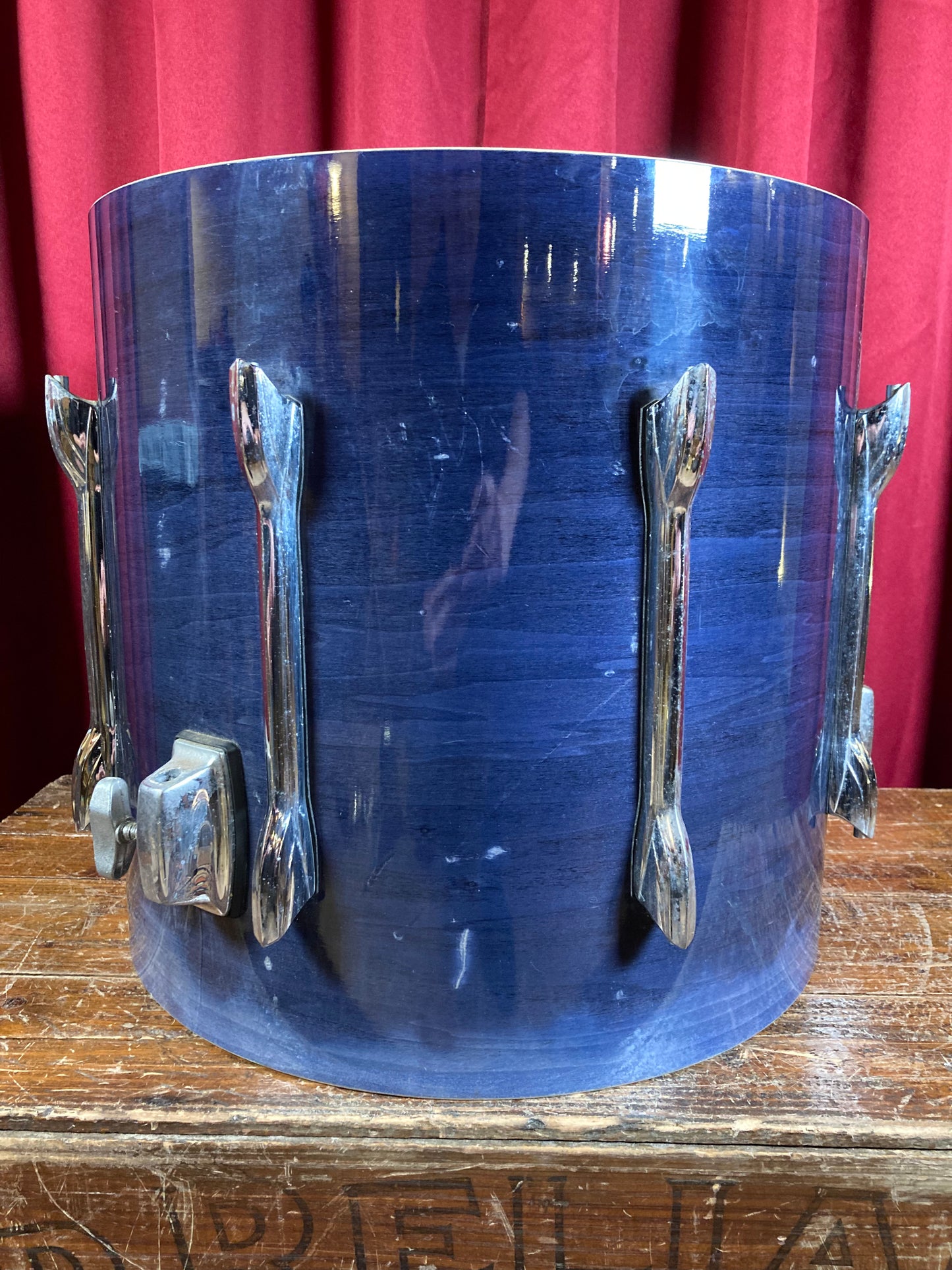 1990s Premier XPK 16x16 Floor Tom Shell Project Single Drum Sapphire Blue