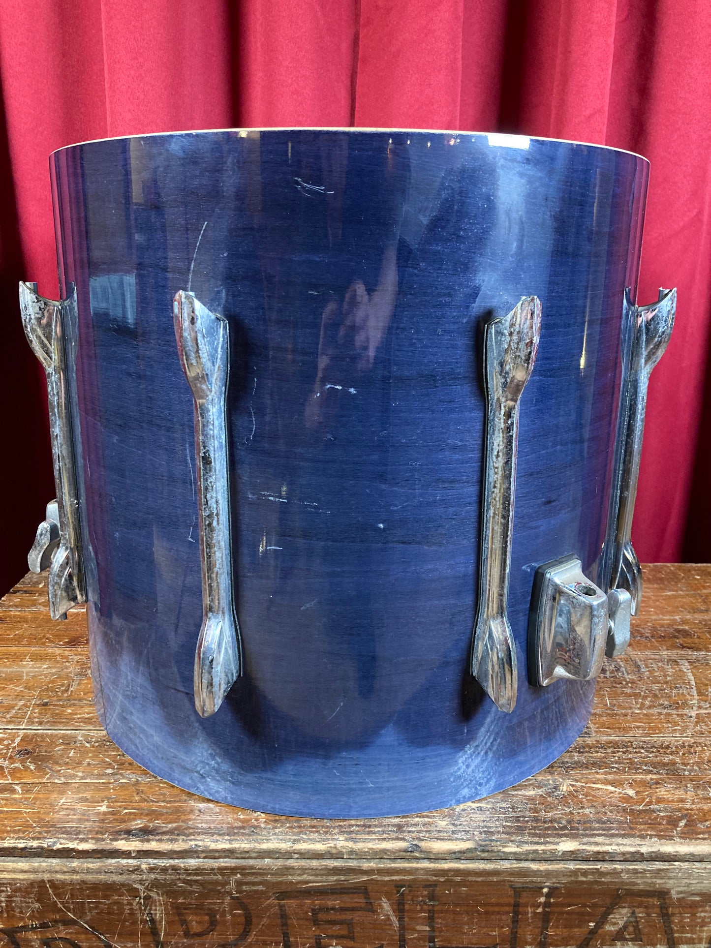 1990s Premier XPK 16x16 Floor Tom Shell Project Single Drum Sapphire Blue