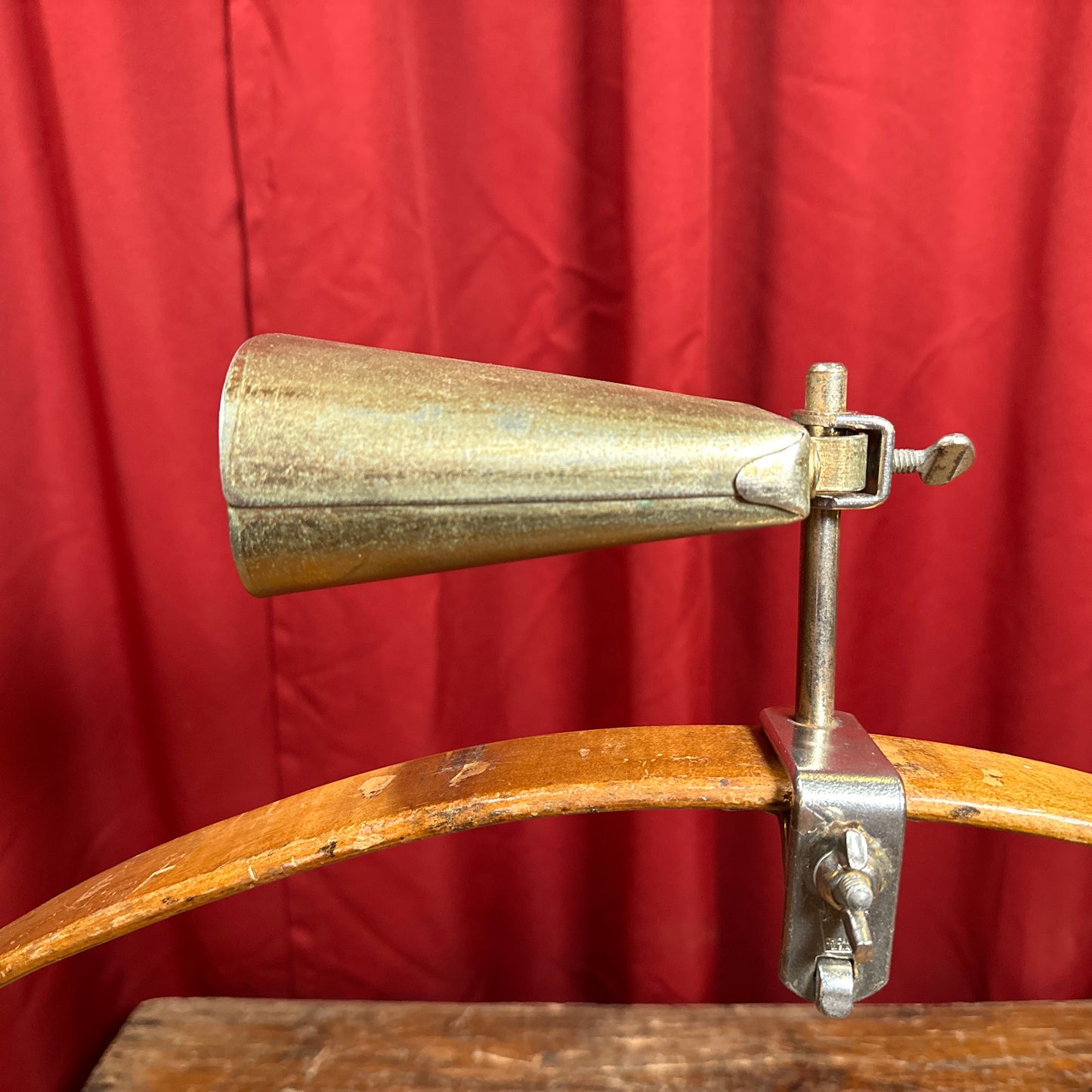 1960s Ludwig 5" Golden Tone No. 129 Cow Bell w/ WFL Cowbell Holder No. 133