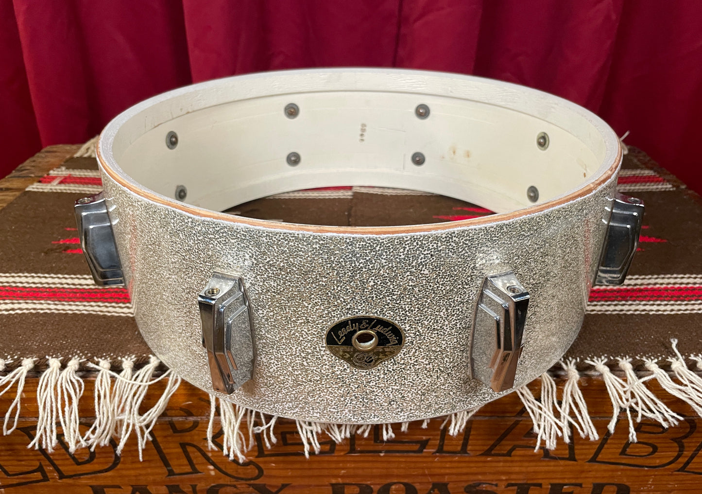 1953 Leedy & Ludwig 5x14 Snare Drum Shell Silver Sparkle Project