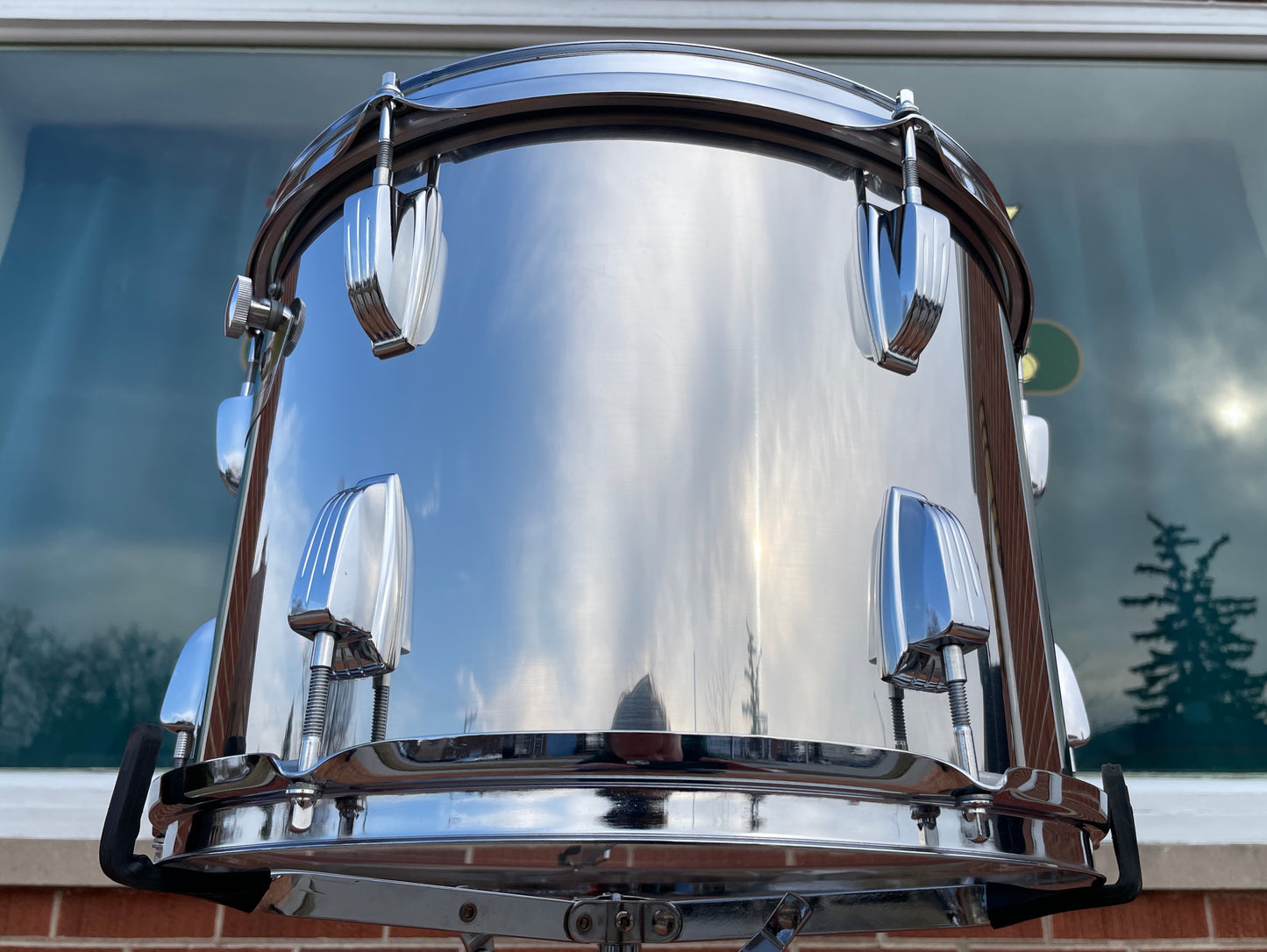 1970s Ludwig 10x14 Stainless Steel Tom Drum