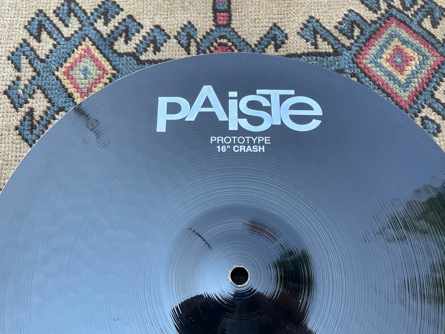 16" Paiste 2002 Prototype Color Sound Crash Cymbal Black 1100g