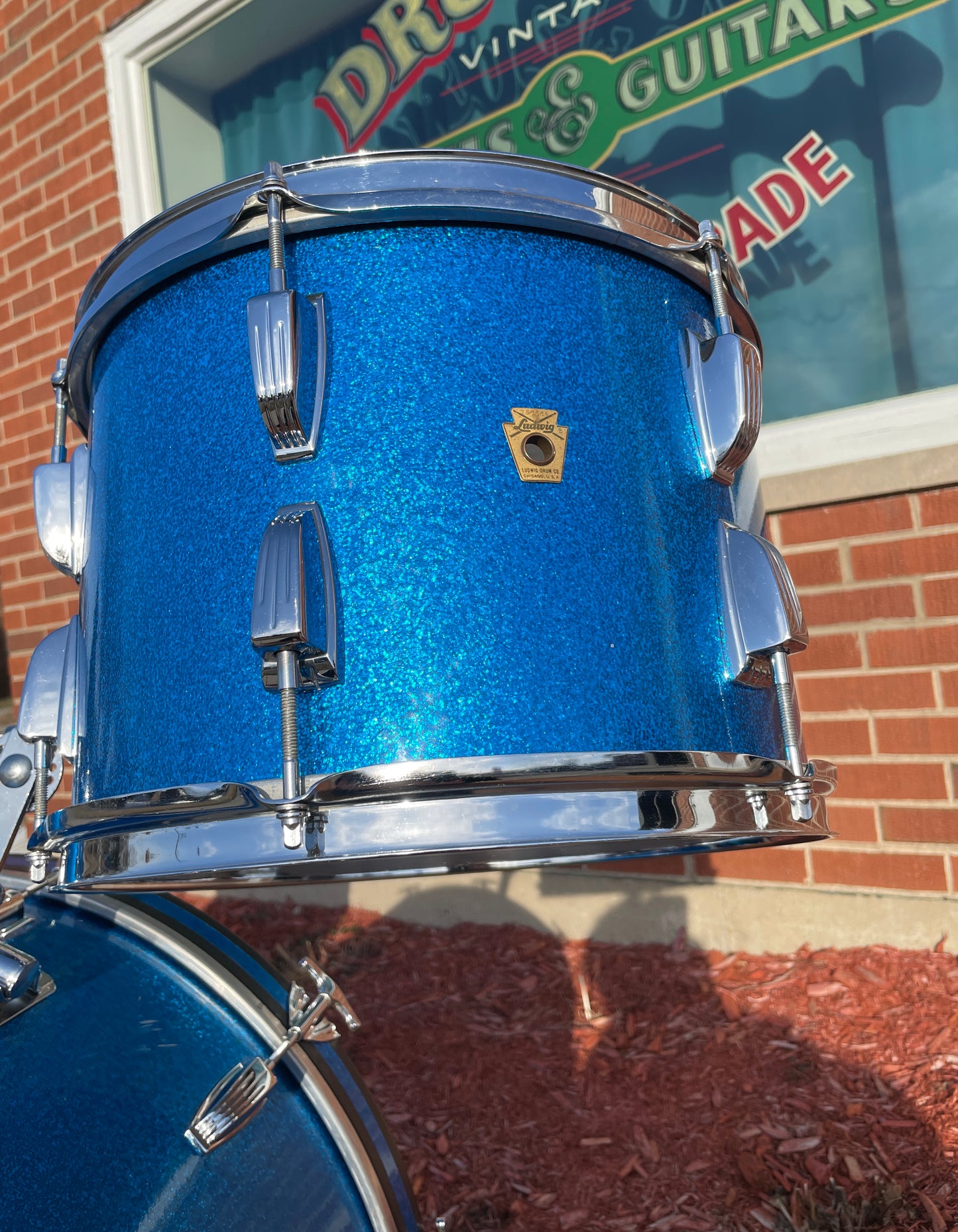 1965 Ludwig Super Classic Drum Set Blue Sparkle 22/13/16