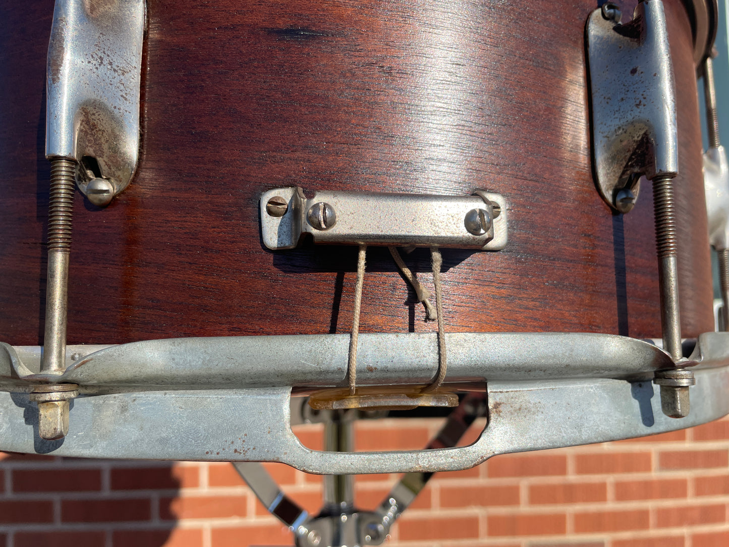 1940s WFL 6.5x15 U.S. Military Snare Drum Solid 1 ply Walnut