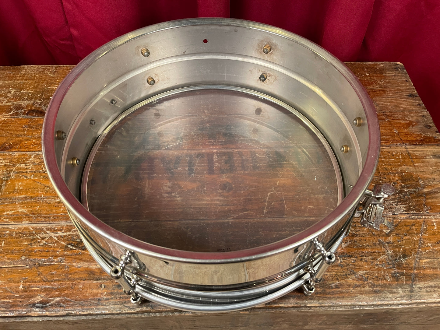 1930s Leedy No. 3010 Utility 5x14 Snare Drum Nickel Over Brass Tube Lug NOB *Video Demo*