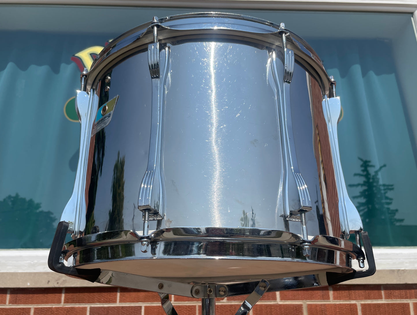 1970s Vintage Ludwig 10x14 Stainless Steel Tom Bonham Mach Lug