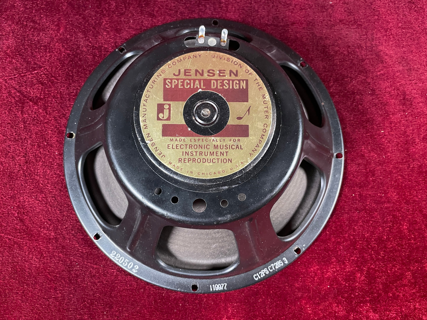 12" Jensen 1965 C12PS Speaker 8 Ohm (Stock #20)