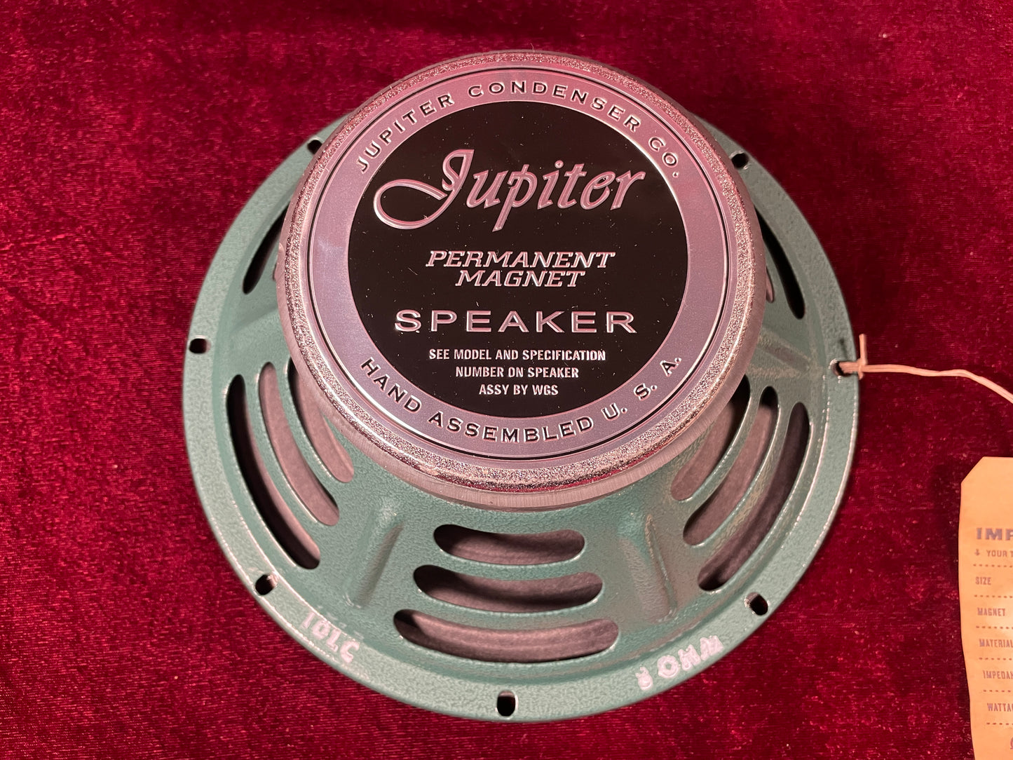 Jupiter 10LC 10" 50W Vintage American Ceramic Guitar Speaker 8 Ohm (Stock #3)