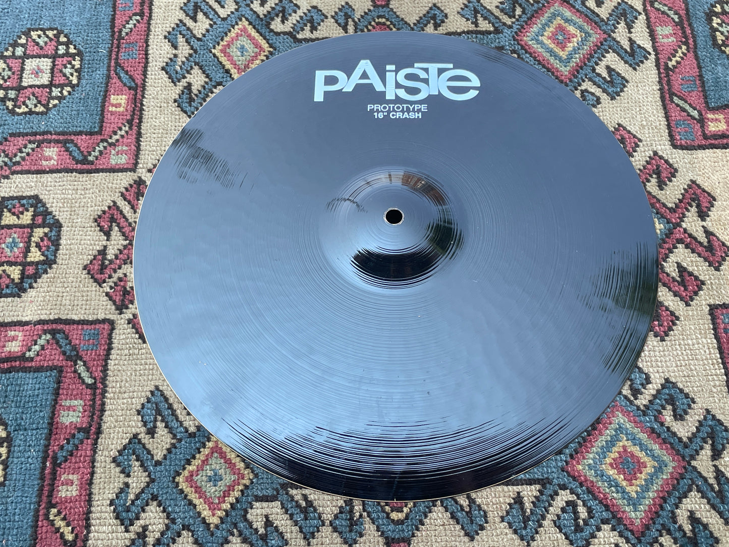 16" Paiste 2002 Prototype Color Sound Crash Cymbal Black 1100g