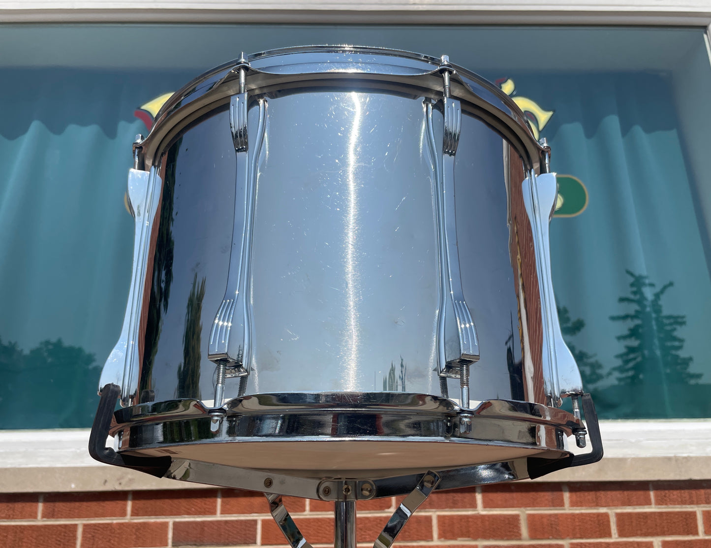 1970s Vintage Ludwig 10x14 Stainless Steel Tom Bonham Mach Lug