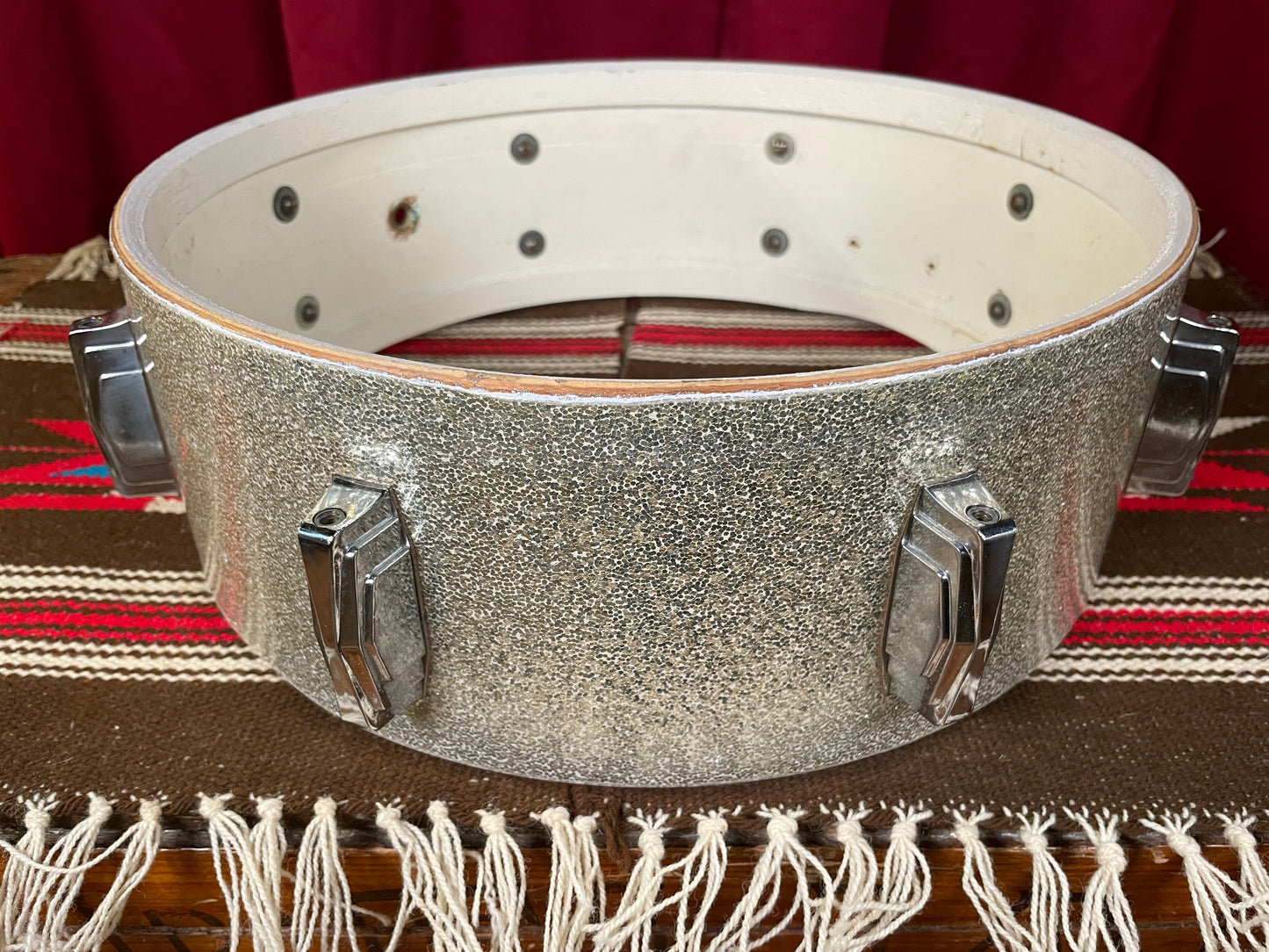 1953 Leedy & Ludwig 5x14 Snare Drum Shell Silver Sparkle Project