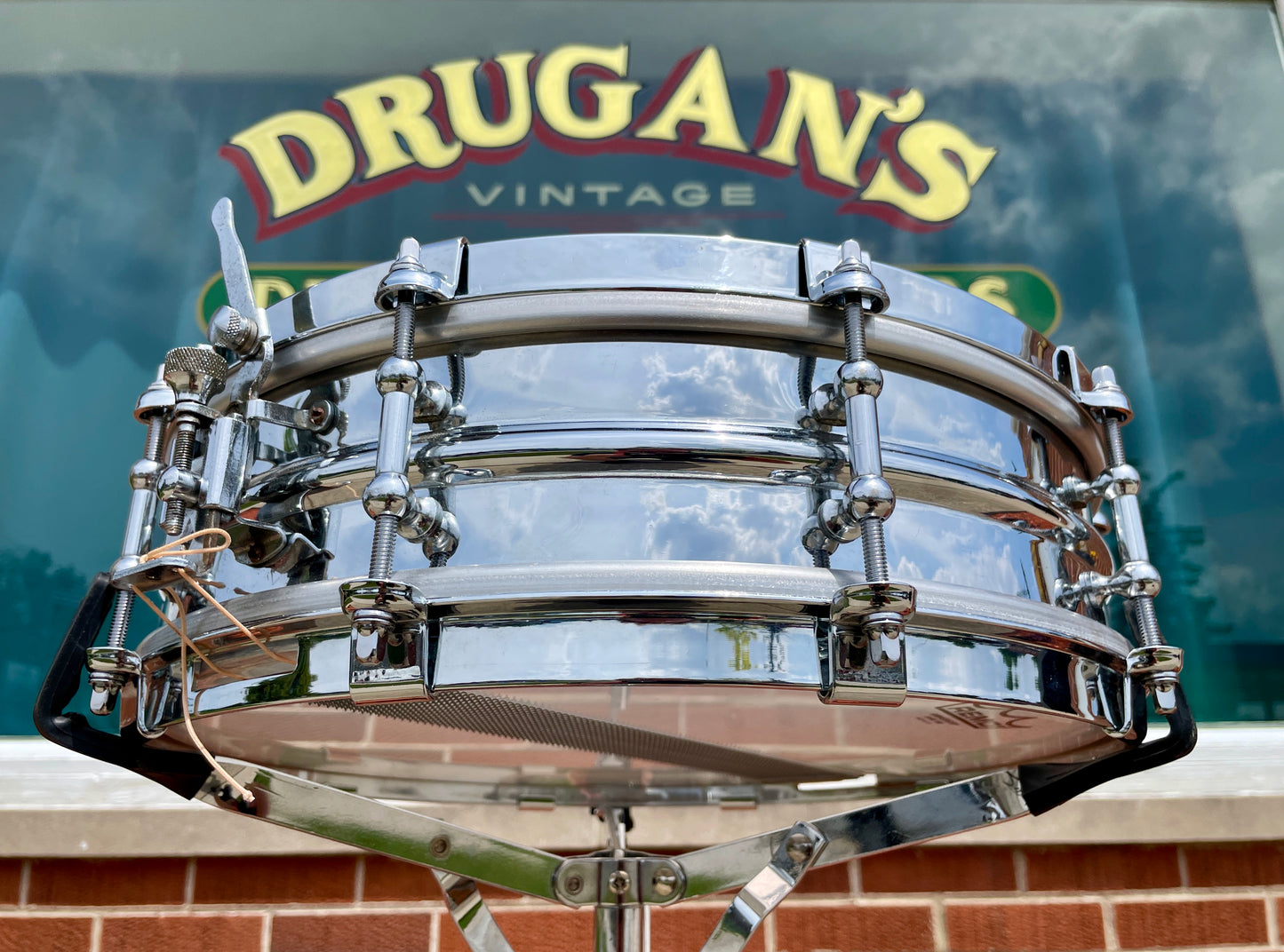 1930s Slingerland No. 130 Artist Model 4x14 Chrome Over Brass Snare Drum 10 Tube *Video Demo*Lug COB