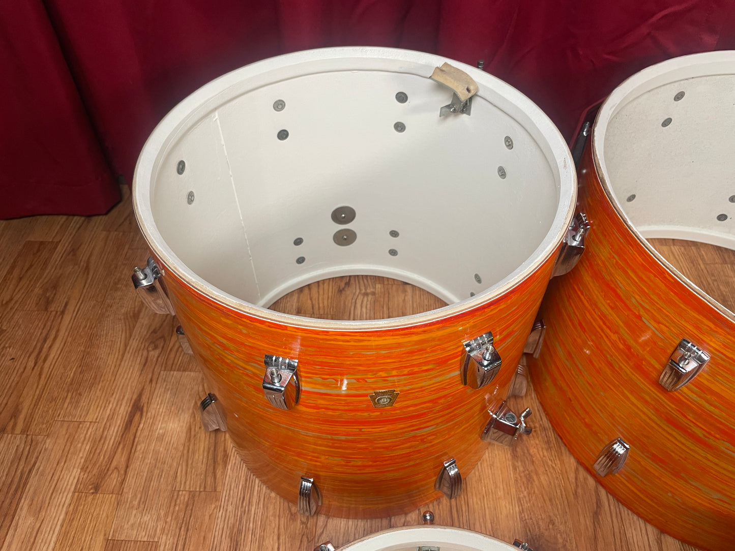 1967 Ludwig Hollywood Drum Set Mod Orange 22/12/13/16