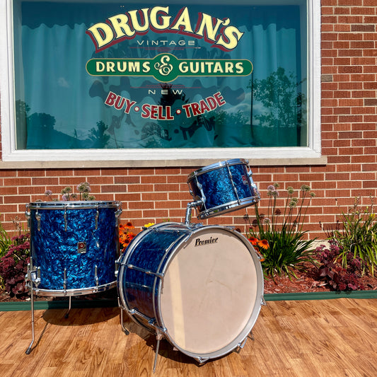 1960s Premier Drum Set Blue Pearl 20/12/16