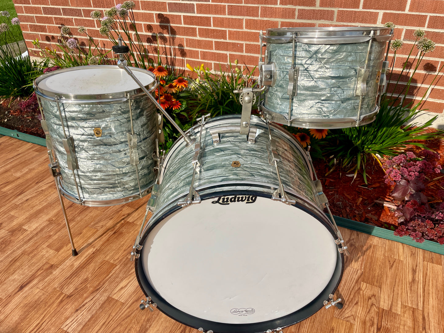 1965 Ludwig Club Date Drum Set Sky Blue Pearl 20/12/14