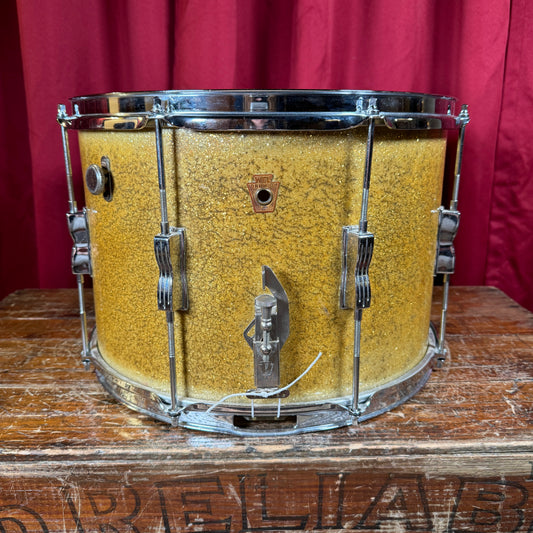 1950s WFL Ludwig 10x15 J. Burns Moore Parade Drum No. 3200P Silver Sparkle Marching Snare