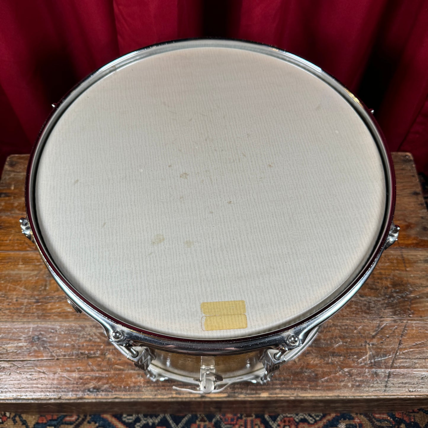 1950s WFL Ludwig 10x15 J. Burns Moore Parade Drum No. 3200P Silver Sparkle Marching Snare